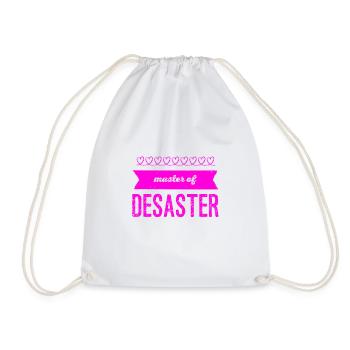 I'm a Master of Disaster - Drawstring Bag - white - Front