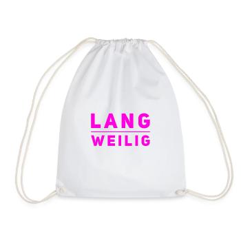 mir ist richtig langweilig - Turnbeutel - Weiß - Vorne