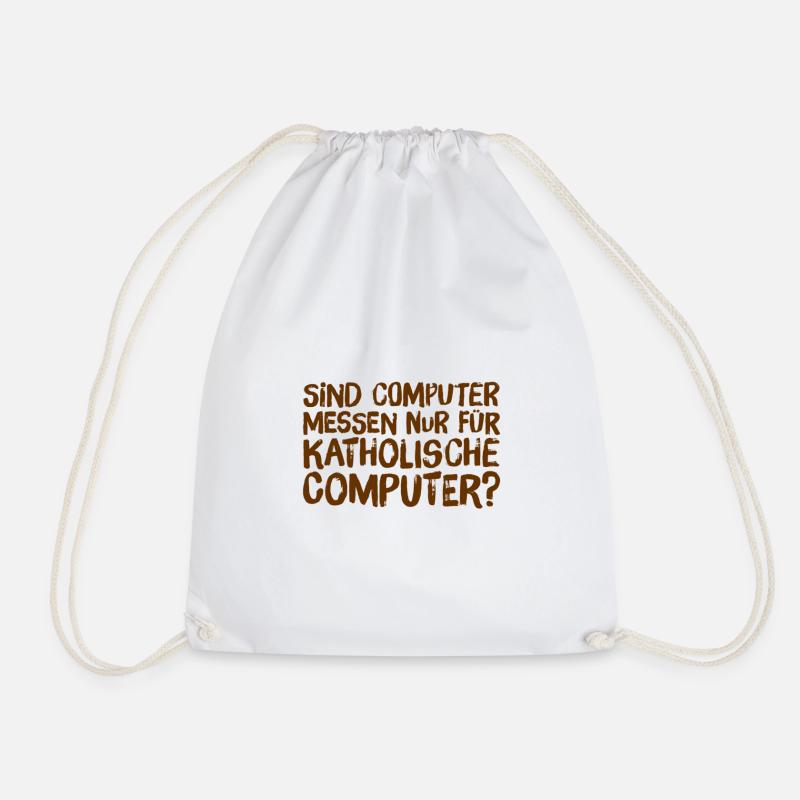 katholische Computer - Turnbeutel - Weiß