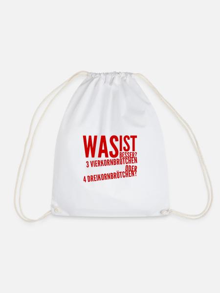 wer die Wahl hat, hat die Qual - Turnbeutel - Weiß