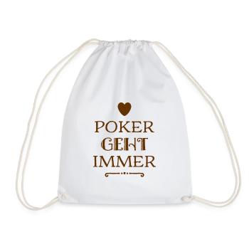 Poker ist cool - Turnbeutel - Weiß - Vorne