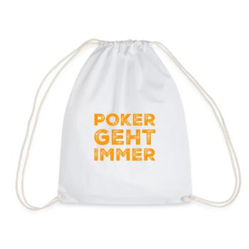 Poker geht immer - Turnbeutel - Weiß - Vorne