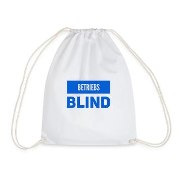 blind auf der Arbeit - Turnbeutel - Weiß - Vorne