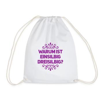 die lieben Silben - Turnbeutel - Weiß - Vorne