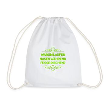 Füße vs Nasen - Turnbeutel - Weiß - Vorne