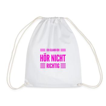 nicht mit mir - Turnbeutel - Weiß - Vorne