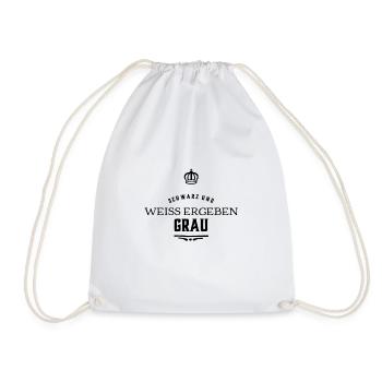 schwarz und weiß - Turnbeutel - Weiß - Vorne