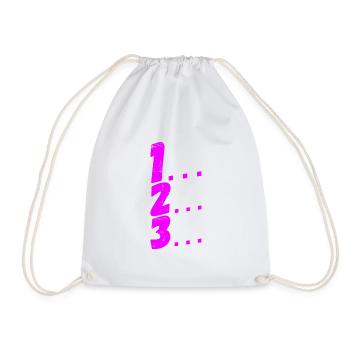the clock is ticking - Drawstring Bag - white - Front