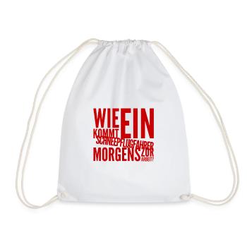 es liegt Schnee - Turnbeutel - Weiß - Vorne