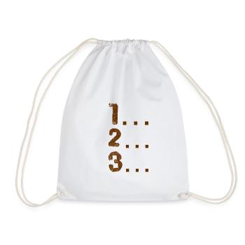 I'm counting to three - Drawstring Bag - white - Front