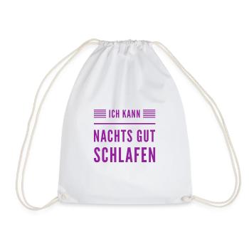 I don't have any sleep problems - Drawstring Bag - white - Front