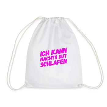 Schlaf ist super - Turnbeutel - Weiß - Vorne