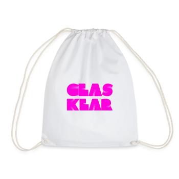 It doesn't get any clearer than that - Drawstring Bag - white - Front