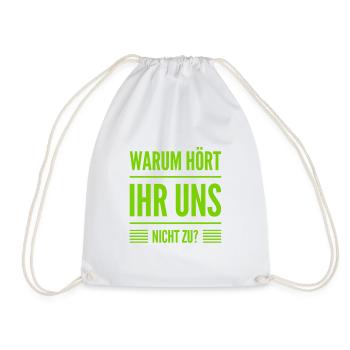 Why is that? - Drawstring Bag - white - Front