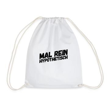 Let's ask hypothetically - Drawstring Bag - white - Front