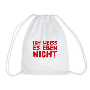 I'm ignorant - Drawstring Bag - white - Front