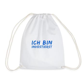 Investing is cool - Drawstring Bag - white - Front