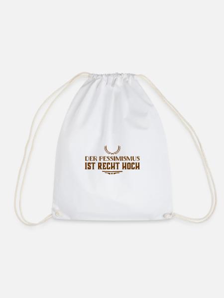 pessimism is quite high - Drawstring Bag - white