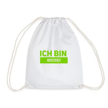 Investing is great - Drawstring Bag - white - Front