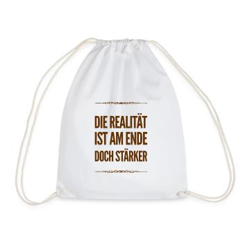 the truth is stronger - Drawstring Bag - white - Front