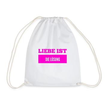 ich liebe das Leben - Turnbeutel - Weiß - Vorne