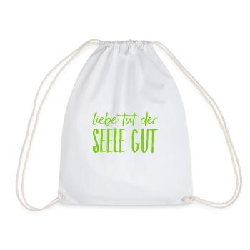Love is sacred - Drawstring Bag - white - Front