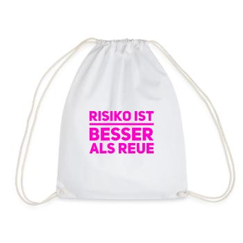 Risk is always possible - Drawstring Bag - white - Front