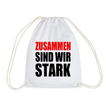 zusammen sind wir stark - Turnbeutel - Weiß - Vorne