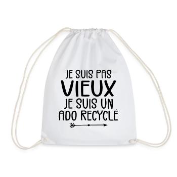 Je Suis Pas Vieux Je Suis Un Ado Recyclé - Sac de sport léger - blanc - Devant