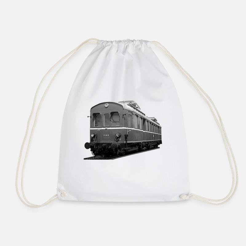 Electric railcar ET 85 Deutsche Reichsbahn - Drawstring Bag - white