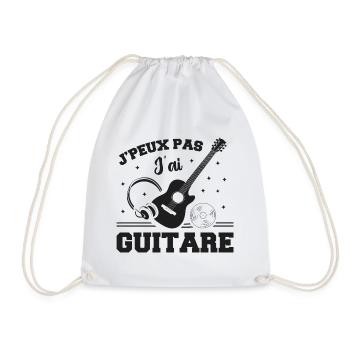 Je Peux Pas J ai Guitare - Sac de sport léger - blanc - Devant