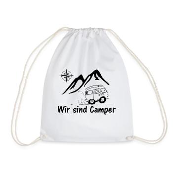 Wir sind Camper - Turnbeutel - Weiß - Vorne