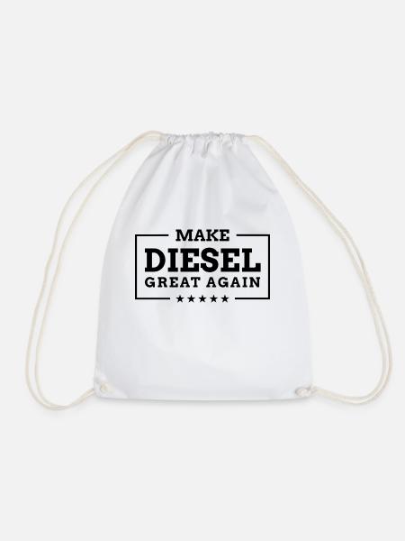 Make Diesel Great Again - Lustiger Abgasskandal - Turnbeutel - Weiß