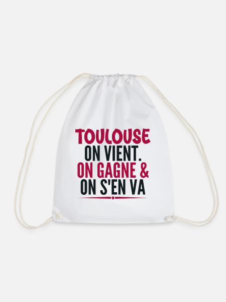 Rugby Toulouse Humour Cadeau Supporter Rugby - Sac de sport léger - blanc