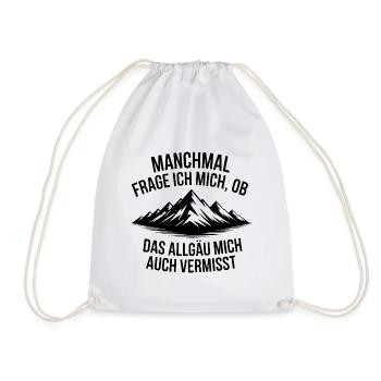 I wonder if the Allgäu misses me! - Drawstring Bag - white - Front