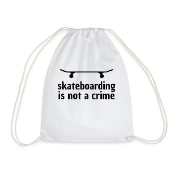 Le skateboard n’est pas un crime - Sac de sport léger - blanc - Devant