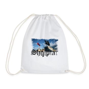Shqiptar Albania greta - Drawstring Bag - white - Front