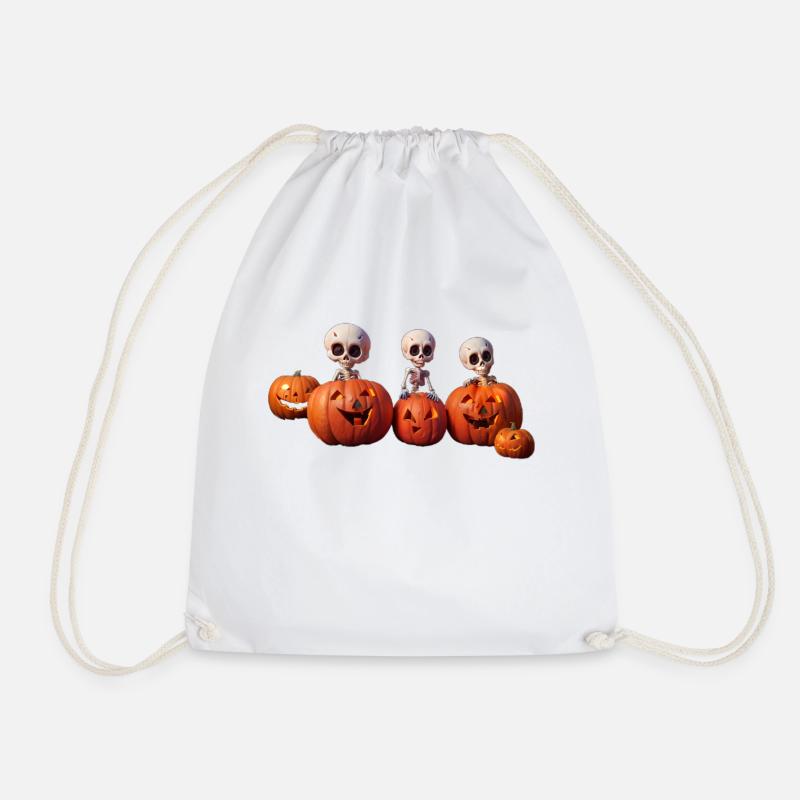 Pumpkin Kids - Drawstring Bag - white
