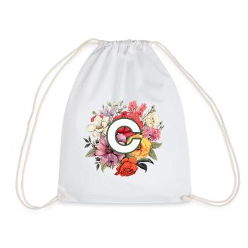 C Bouquet de monogramme - Sac de sport léger - blanc - Devant