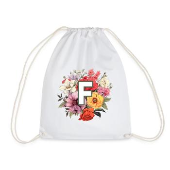 Bouquet de monogramme F - Sac de sport léger - blanc - Devant