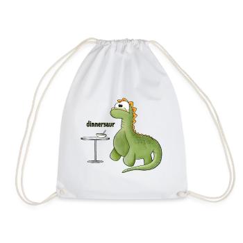 Dinosaurier Wortspielerei - Turnbeutel - Weiß - Vorne