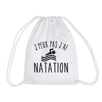 Natation je peux pas j'ai natation nageur - Sac de sport léger - blanc - Devant