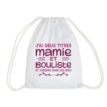 Zwei Titel Granny Bouliste | Oma, Pétanque - Turnbeutel - Weiß - Vorne