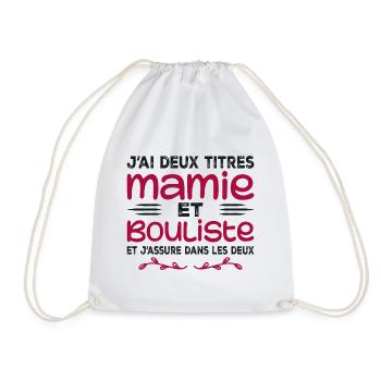 Zwei Titel Granny Bouliste | Oma, Pétanque - Turnbeutel - Weiß - Vorne