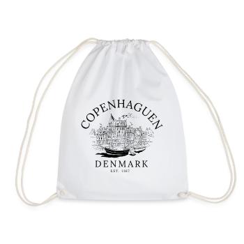 Copenhaguen Denmark Est 1167 - Drawstring Bag - white - Front