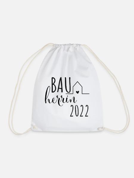 Bauherrin 2022 Häuslebauer Hausbesitzerin Hausbau - Turnbeutel - Weiß
