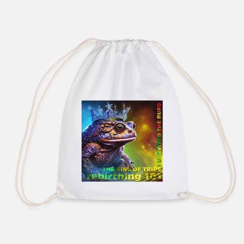 bufo •02 - Drawstring Bag - white