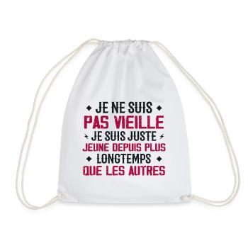 I'm Not Old Vintage Anniversary Gift - Drawstring Bag - white - Front