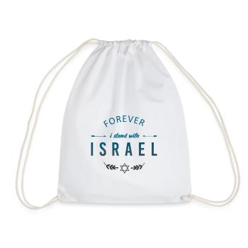 Forever I stand with Israel - gradient blue - Sac de sport léger - blanc - Devant