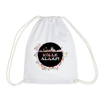 Cologne Alaaf, Cologne, Skyline, Kreis, Carnaval, Confettis, - Sac de sport léger - blanc - Devant